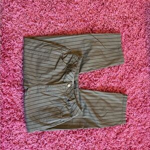 Flamingals gray pinstriped cropped pants